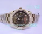 Copy Rolex Day-Date Grey Dial Yellow Gold Watch 36MM